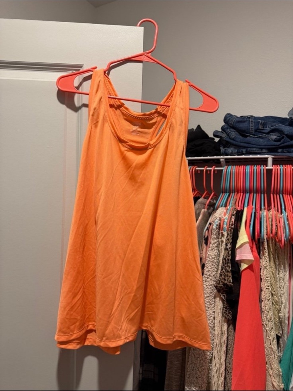 Dri Works Orange Tank Top